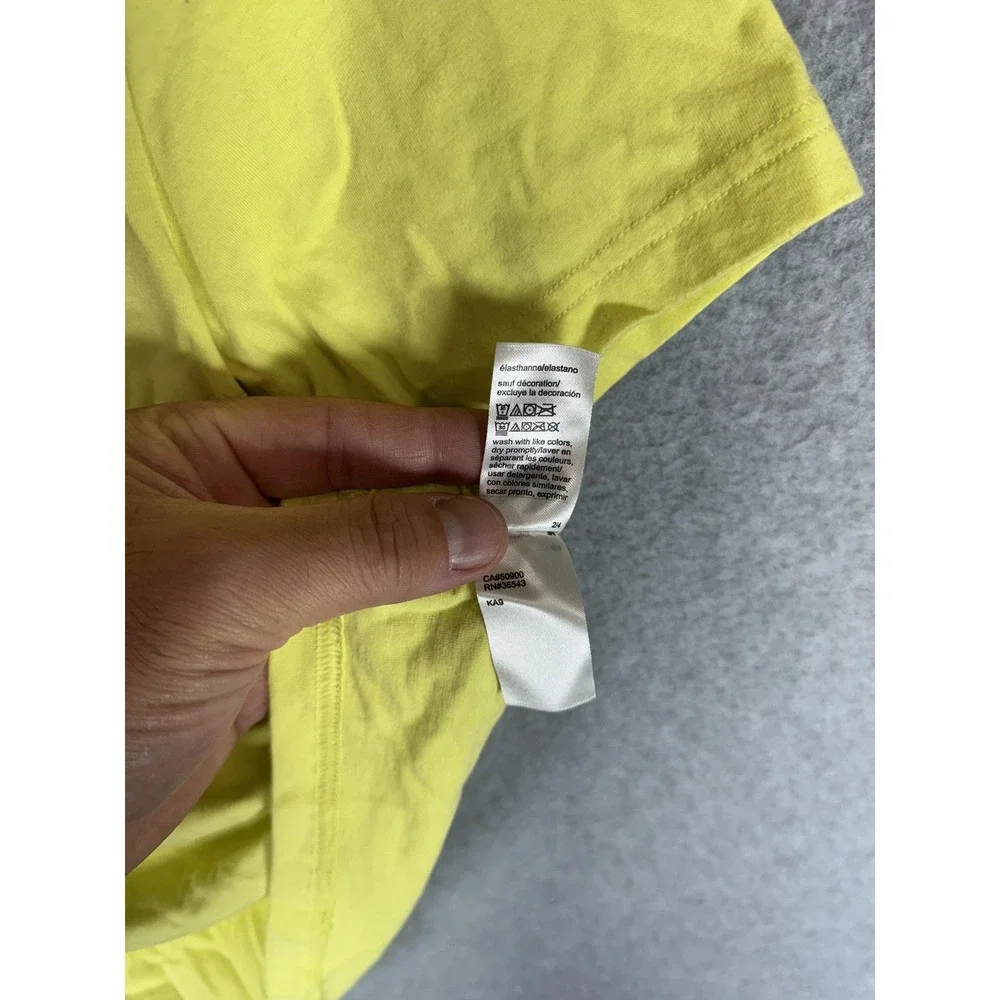 Calvin Klein Shirt Mens Extra Small Yellow Sleepwear Stretch Crewneck Tee Logo